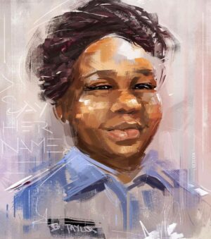 Stef Dawson Instagram - #BlackLivesMatter  #GeorgeFloyd ‘s life mattered.  #AhmaudArbery ‘s life mattered. #BreonnaTaylor’ s life mattered.
Rest in Power. 
It’s time to listen and get loud. 
Artwork by @nikkolas_smith