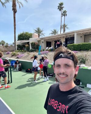Stefan Gordy Instagram - Awesome starting the day with two @timeball.app sessions 🇺🇸 🌴 Stay tuned for my @hitwithme Reel where you’ll learn more about Timeball and the work @redfoo and @ransombraaten are putting in daily! 🎾 ⏰

🏷️ 
#timeball #tennis #tennisplayer #tennislife #tenniscourt #tennistime #ilovetennis #tennistraining #tennispractice #tenniscoach #tennisdrill #indianwells #ilovetennis