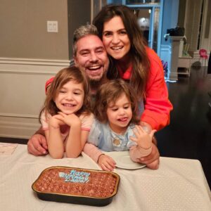 Stella Acquisto Instagram - One day late to post, but Happy Birthday to my other half.  Love you more than my mom’s homemade carrot cake.  The girls and I are so lucky to have you in our lives.  To 100 more years of love, laughs and celebrations @trunk97 .  Xoxo