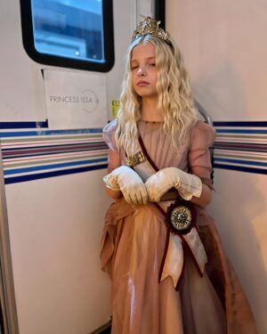 Stella Grace Fitzgerald Instagram - Stella being a goofball on set. She can certainly be silly but knows when to turn it off. I’m so grateful that a crew member took these first few pictures, they are so awesome! And now Stella is realizing she should do one “normal” smile even when I’m not the one behind the camera reminding her 😆 Rebel Moon Parts 1 and 2 are out on Netflix now. 

#rebelmoon #rebelmoonachildoffire #rebelmoonthescargiver #netflix #scifi  #zacksnyder #grateful #corememories #actor #younghollywood #teenactress #princessissa #hollywood #netflixfilm #stewarttalent #authentictalentandliterarymanagement