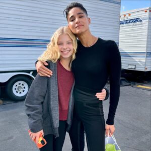 Stella Grace Fitzgerald Instagram - Going down memory lane…Stella loved working with Sofia Boutella, body guard to the royal family in Rebel Moon. On more casual scenes, they would play “What’s your favorite?” asking each other about animals, desserts, musicians, etc. They both responded with lemon merengue pie as their favorite dessert. Stella wanted to surprise Sofia with a pie the last day of shooting and after trying multiple bakeries we had to settle for the next best pie, key lime pie. We showed up on set with it and lo and behold, Sofia had a key lime pie for Stella. She too had tried to find a lemon merengue pie but couldn’t. Seems strange in Los Angeles with all of the citrus trees but she loved it! 

#rebelmoon #rebelmoonachildoffire #rebelmoonnetflix #zacksnyder #netflix #princessissa #explorepage #younghollywood #actor #drama #scifi #scififantasy #spaceopera #losangeles #la #hollywood #hollywooddreams #explore #kora #bodyguard #sofiaboutella #zacksnyder #thescargiver