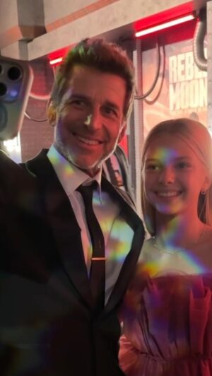 Stella Grace Fitzgerald Instagram - Found this gem of Stella and Director Zack Snyder shooting a selfie at the world premiere after party for Rebel Moon Part 1 ~ Child of Fire. It was a night to remember! 

#rebelmoon #rebelmoonachildoffire #zacksnyder #netflix #princessissa #redcarpet #moviepremiere #chinesetheatre #younghollywood #actor #drama #scifi #scififantasy #spaceopera #losangeles #la #hollywood #grateful #luckygirl #stewarttalentchicago #stewarttalent #stewcrew #explore #explorepage #instareels