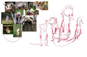 Stephanie Garcia Rizo Instagram - Had a great opportunity to be a character designer mentor @conceptartassociation It was such a great experience to share tips/tricks and the process of work flow.  Here’s some drawings i did for our last session~a opossum rock singer. ✨✨✨

#art #characterdesign #conceptartassociation #opossum #drawing #doodles #illustration