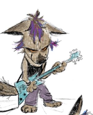 Stephanie Garcia Rizo Instagram - Some more Riot Girl scene Character design sketches~Swipe for process video 🤘🏽➡️ 

#sketch #characterdesign #drawing #wolf #rock #riotgirls #punk #illustration #art