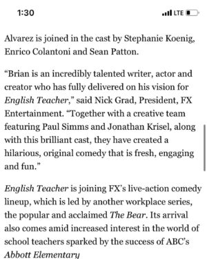 Stephanie Koenig Instagram - I am so proud of @brianjordanalvarez !! Can’t wait for everyone to see this show.  I am honored to be in this wonderful cast. I’m SCREAMING FROM THE ROOFTOPS