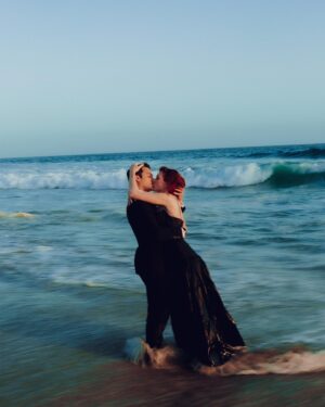 Stephanie Koenig Instagram - When I’m 80 I will still kiss chris like this 
I get to marry this incredible man in 9 days. 
Thank you @theemmaexperience for making us look like Vogue did our engagement photos

Get ready to be bombarded by photos of love