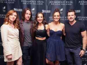 Stephanie Panisello Instagram - Wow! What an amazing premiere of Resident Evil: Death Island! So blessed to have shared in the creation of this epic film with these amazing humans! 

Thank you to all the fans for coming out last night and for all the fans posting around the world! You guys make this gal very happy! 

Available July 25th on 4K UHD, Bluray, DVD and Digital! 🎬🍿

.
.
.
.

💁‍♀️💄: @emmawillishmu 

#ResidentEvilDeathIsland #ClaireRedfield #ResidentEvilClaire #VoiceoverActress #PremiereNight #BehindTheScenes #VoiceoverTalent #ResidentEvilFan #GamingIndustry #VoiceActing #d_island #ResidentEvilUniverse #ZombieApocalypse #ResidentEvilFranchise #GameVoiceover #MotionCapture #MoviePremiere #Grateful #ThankYouFans