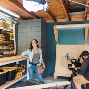 Stephanie Panisello Instagram - “Every skill you acquire doubles your odds of success”

-Scott Adams

Every time I’m asked what advice I give for aspiring actors I always say “live your life”. This is an example of a job where life skills I acquired came in handy. Thanks to my parents for making us a part of DIY projects growing up. 😘 

BTS 📸 credit @thenicolefong 

@dewalttough #powertools #DIY #bts #actorlife
