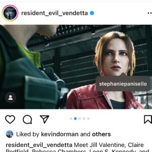 Stephanie Panisello Instagram - It’s official!!!! Thank you @residentevil @capcom @resident_evil_vendetta for having me back as #ClaireRedfield for this epic film! 

Catch the entire badass #ResidentEvil team together for the very first time!

#residentevildeathisland #residentevil #jillvalentine #chrisredfield #leonkennedy #rebeccachambers
@matthewmercervo @kevindorman @nikileetompkins @theerincahill