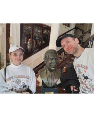 Stephanie Styles Instagram - The castle was stunning 💖🏰 Crush’s Coaster totally rocked 🌊🐢 and the Mickey-shaped foods were *Chef Rémy’s kiss* 🐀🧑‍🍳 !! So incredible kicking off our lune de miel by visiting our first International Disney Park! 💍🇫🇷 Hope our paths croissant again soon, @disneylandparis ! 🐭✨