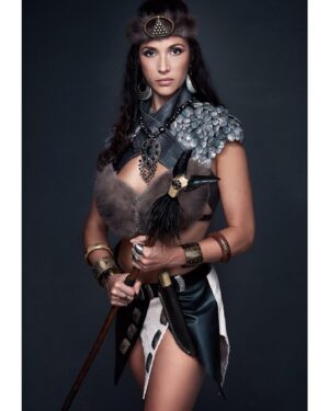 Stephanie Tripp Instagram - I am a warrior woman, I run with the wolves, fly with the eagle and roar with the lions. I make no apologies for who I am, I’m done with sitting down to make others more comfortable. From now on I’m going to shine my light more fiercely then ever before. The world needs it...and so do I. Shine big and shine bright, never forget to shine your light 🌟💫
....
Valkyrie shoot with @spirovvladimir @spirov_photo_art
....
I have a large percentage of Viking dna, I give thanks for the strength i carry from my ancestors. History really does flow through our veins🪶
....
#warrior #warriorwoman #viking #valkyrie #womenwhorunwiththewolves #wild #wildwoman #free #ancestors #healing #heal #shine #shinebright