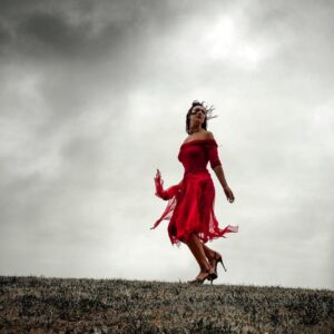 Stephanie Tripp Instagram - Another shot from my dramatic shoot with @sobreiraimages
....
#drama #reddress #contrast #red #wind #greysky #greyskies #moody #art #artist #mood #atmosphere #photography #photoshoot #onlocation