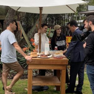 Stephen Colbert Instagram - Barbecuing with @jacindaardern and @lordemusic (and Clarke 🐟). The best way I know to kick off a trip to NZ.