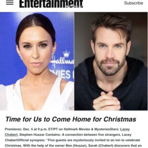 Stephen Huszar Instagram - Excited to be working with the incredibly talented @thereallacey and re-united with our fearless helmsman @directedbydw! 
Is it #TimeForUsToComeHomeForChristmas yet? 
@hallmarkmovie