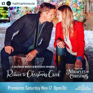 Stephen Huszar Instagram - RETURN TO CHRISTMAS CREEK premiers tonight at 9/8c on the Hallmark Channel! Had an incredible time shooting this mega feel good, tear jerker full of family and romance with @tortorra_, #StevenWeber, and @thekarimatchett 🎬🎬🎬
Check out the trailer, behind the scenes, bonus interviews & showtimes here: ‪http://www.hallmarkmoviesandmysteries.com/return-to-christmas-creek/videos‬