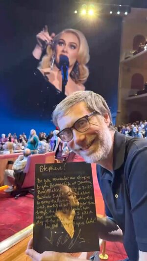 Stephen Merchant Instagram - You can tell by my giant grin that I was more than a little excited. Thank you @adele.