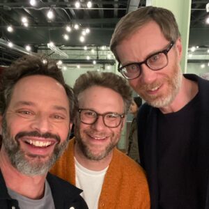 Stephen Merchant Instagram - Fantastic performance by @nickkroll as Harry in last night’s ‘When Harry Met Sally” table read (alongside an equally excellent @zaziebeetz as Sally) brought together by matchmaker @sethrogen in aid of @wearehfc