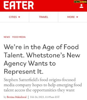 Stephen Satterfield Instagram - Let the work begin! Thanks to @eater and @buttina for this highlight of our newest venture. Ecstatic about @honetalent!! ✨🥂✨

Free game: game changers know when the game changes. ROI on attention is ♾️. 

Agency = Support as a verb and a business. Here to serve. 

WELCOME @honetalent: 

✨@aliciadkennedy @reem.assil @femingtonsteele @farmerjawn_ ✨