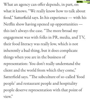 Stephen Satterfield Instagram - Let the work begin! Thanks to @eater and @buttina for this highlight of our newest venture. Ecstatic about @honetalent!! ✨🥂✨

Free game: game changers know when the game changes. ROI on attention is ♾️. 

Agency = Support as a verb and a business. Here to serve. 

WELCOME @honetalent: 

✨@aliciadkennedy @reem.assil @femingtonsteele @farmerjawn_ ✨
