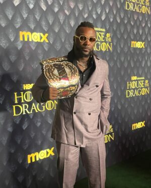 Stephon Strickland Instagram - #AEW World Champion @swerveconfident, former @TBSNetwork Champion @willowwrestles and @PrinceKingNana are representing AEW on the Green Carpet for the ‘HOUSE OF THE DRAGON’ Season 2 premiere.

Season 2 of the HBO Original Series #HouseoftheDragon premieres June 16 on @StreamOnMax

#HOTDS2