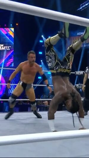 Stephon Strickland Instagram - AEW World Champion @swerveconfident is putting the AEW World Championship on the line against @roderickstrong! Watch #AEWDynamite LIVE on TBS!