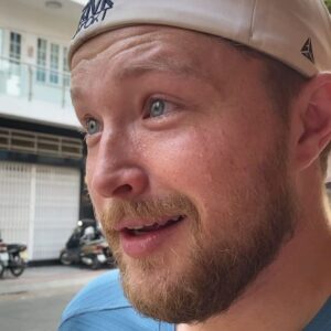 Sterling Knight Instagram - Best banh mi in the world! Keep watching to see me die!!! Love reading y’all’s comments btw and FYI we have made it safely back to America but I’ll still be posting stuff from the greatest trip ever! #vietnam #hochiminh #sandwich #chili 📹 @scarlett_knight