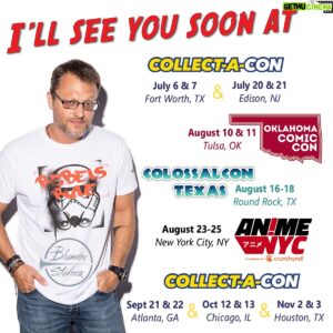 Steve Blum Instagram - Conventions I'll be at this year include:
@collect_a_con in Fort Worth, TX and Edison, NJ
@oklahomacomiccon in Tulsa, OK
@colossalcon Texas in Round Rock, TX
@animenyc in New York, NY
@collect_a_con in Atlanta, Chicago, and Houston

I'm looking forward to meeting you and making great memories! See You Space Cowboy...