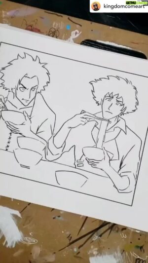 Steve Blum Instagram - In honor of me being at @momocon in Atlanta THIS WEEKEND with @beaubillingslea from #cowboybebop AND with @kirkthorntonvo from Samurai Champloo... Today's #fanartfriday features art by @kingdomcomeart 
• • •
#repost 
Same but different.
10 0
@blumspew
@cowboybebop

#artbymeek #kingdomcomeart #artistoninstagram #acrylicpainting #animefanart #animepainting #anime #reel #reels #reelsinstagram #artreels #reeloftheday #fanart #spikespiegel #mugen #cowboybebop #cowboybebopfanart #samuraichamploo #crossover
#Mashup #steveblumfanart