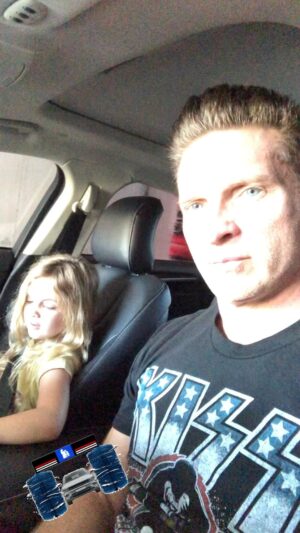 Steve Burton Instagram - Throwback with me and the Brooks! She always and still loves going through the drive thru car wash. Cherish these moments. Have a great day!