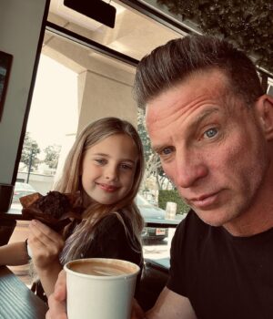 Steve Burton Instagram - Coffee time with the most beautiful girl. Have a great weekend!