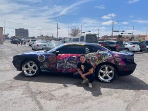 Steve Cardenas Instagram - Check out this fire MMPR The Movie car designed by @mopar_ranger24 Thank you Amanda, for bringing this car to the event today!