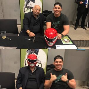 Steve Cardenas Instagram - I know I’m a little late on this pic but I wanted to say RIP Burt Young.. Rocky was one of my favorite movies and Paulie was one of my favorite characters. I had the pleasure of meeting him once at @comicconlpool and when I asked him for a pic he grabbed my Red Ranger helmet and put it on his head!  Was so EPIC!  One of the best memories ever!  Thank you Burt for that awesome day and you will be missed.  #Rocky #Paulie #BurtYoung #powerrangers