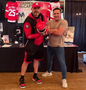Steve Cardenas Instagram - Detroit Red Wings Ranger @realdarrenmccarty #powerrangers #hockey #detroitredwings