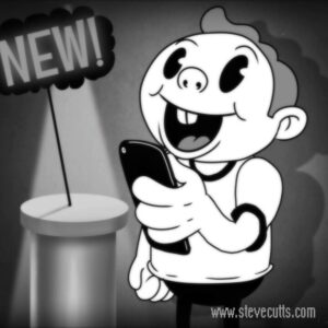 Steve Cutts Instagram - Another one bites the dust.. #iPhone #smartphone #consumerism #addiction #environment  #vintage #stevecutts #animation #illustration