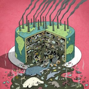 Steve Cutts Instagram - Happy Earth Day 🌎 🌱🐬
.
.
.
.
.
#earthday #climatechange #globalwarming #climatecrisis #earth #plasticpollution #noplanetb #savetheplanet #illustration #illustrationartists #illustrationart #stevecutts