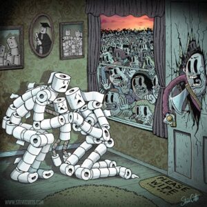 Steve Cutts Instagram - Tissue Issue...
-
-
-
#coronavirus #panicbuying #illustration #stevecutts #toiletpaper