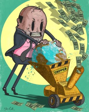Steve Cutts Instagram - The Chipper #art #illustration #stevecutts #earth #environment