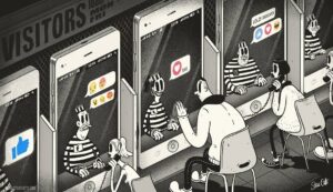 Steve Cutts Instagram - Silly Con Valley #illustration #smartphone #tech #addiction