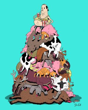 Steve Cutts Instagram - The King #art #illustration #stevecutts #environment