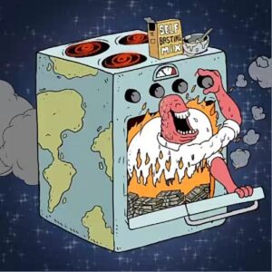 Steve Cutts Instagram - Toasty🔥#environment #globalwarming #climatechange #earth #stevecutts #gif #illustration