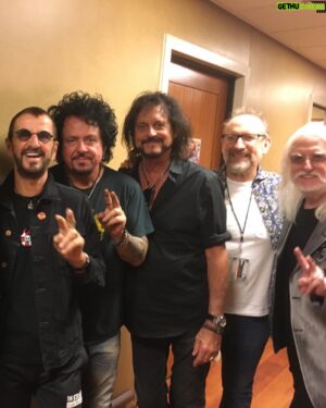 Steve Lukather Instagram - Ringo-me- Gregg Rolie- Colin Hay- Edgar 
At Bethel Woods / Woodstock 50th Ann. last night.