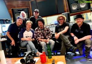 Steve Lukather Instagram - front row:
Gregg Bissonette- Jeff Babko- Me- Jorgen Carlsson-
Back Row:
Ken Freeman- David Paich

The team for my new record. 
5 tracks ready to be mixed.
A song a day - vocals - live solos ..
Fun !!!