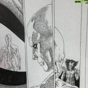 Steve McNiven Instagram - Here’s a look at the inks for page 5 of my surfer story! #silversurfer #marvelcomics #originalcomicart #inkonparchment #stevemcniven