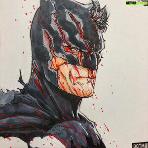 Steve McNiven Instagram - Another battle damaged hero sketch! #batman #dccomics #originalart #sketchcover #commission #coloursketch #stevemcniven