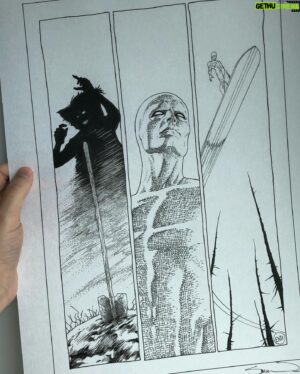 Steve McNiven Instagram - Last page! Thanks for all your kind words about this piece, I do appreciate it! #silversurfer #mephisto #marvelcomics #originalart #stevemcniven