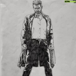 Steve McNiven Instagram - Last of the studies for the Logan steel box.  Have a great week folks! #wolverine #marvelentertainment #pencilstudy #process #stevemcniven
