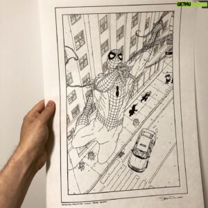 Steve McNiven Instagram - More art to send to @felixcomicart ! #originalcomicart #drdoom #amazingspiderman #captainamerica #stevemcniven