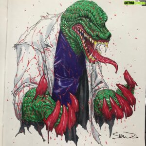 Steve McNiven Instagram - The lizard commission I did at @wasummercon ! What a great show! #thelizard #curtconnors #concommission #stevemcniven