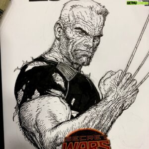 Steve McNiven Instagram - Here’s another sketch done at @fanexpodallas , done in pen and ink on a blank sketch cover. What a fun show! #wolverine #oldmanlogan #penandinkillustration #sketchcover #stevemcniven