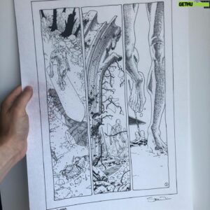 Steve McNiven Instagram - Here’s a look at page 2 of my Silver Surfer piece. I like toes on my surfer!
#silversurfer #originalcomicart #penandink #stevemcniven